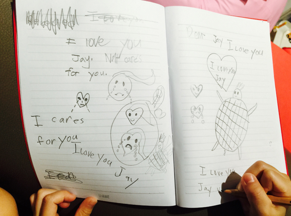 Becks writes what she knows and draws herself feeling sad
