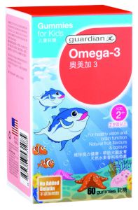 170316 GUMMIES FOR KIDS GUARDIAN OMEGA 3 60's