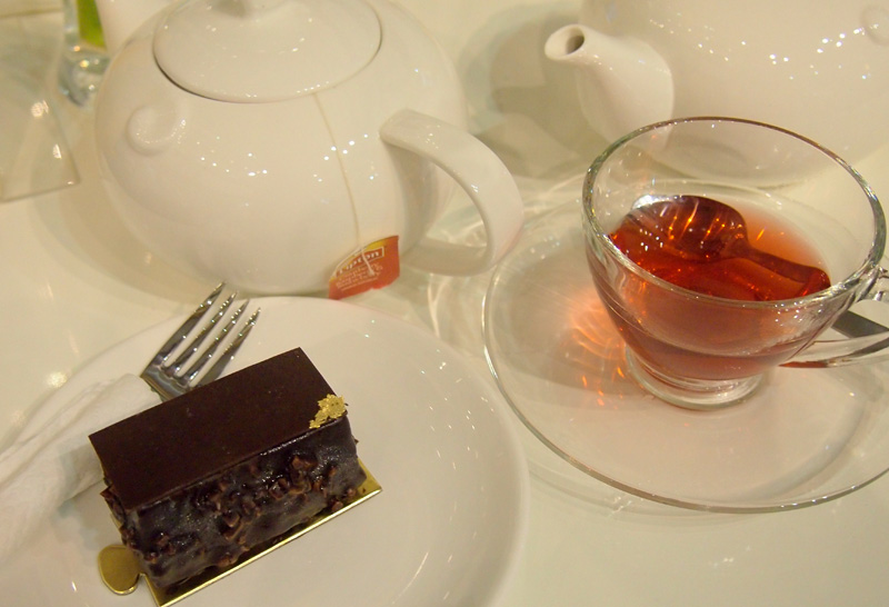 Oh, the decadence and deliciousness of a dark chocolate praline cake!