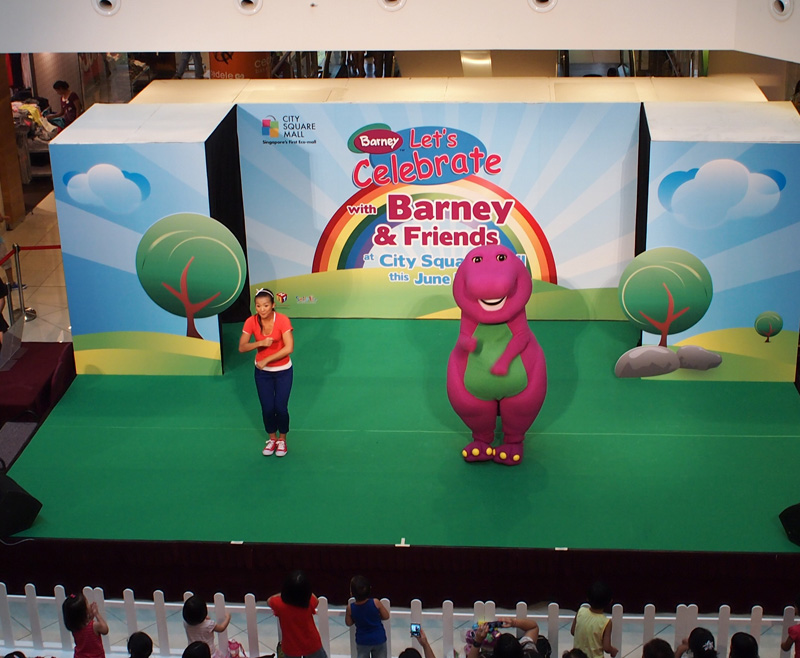 It's Barney, everybody's favourite purple dinosaur!