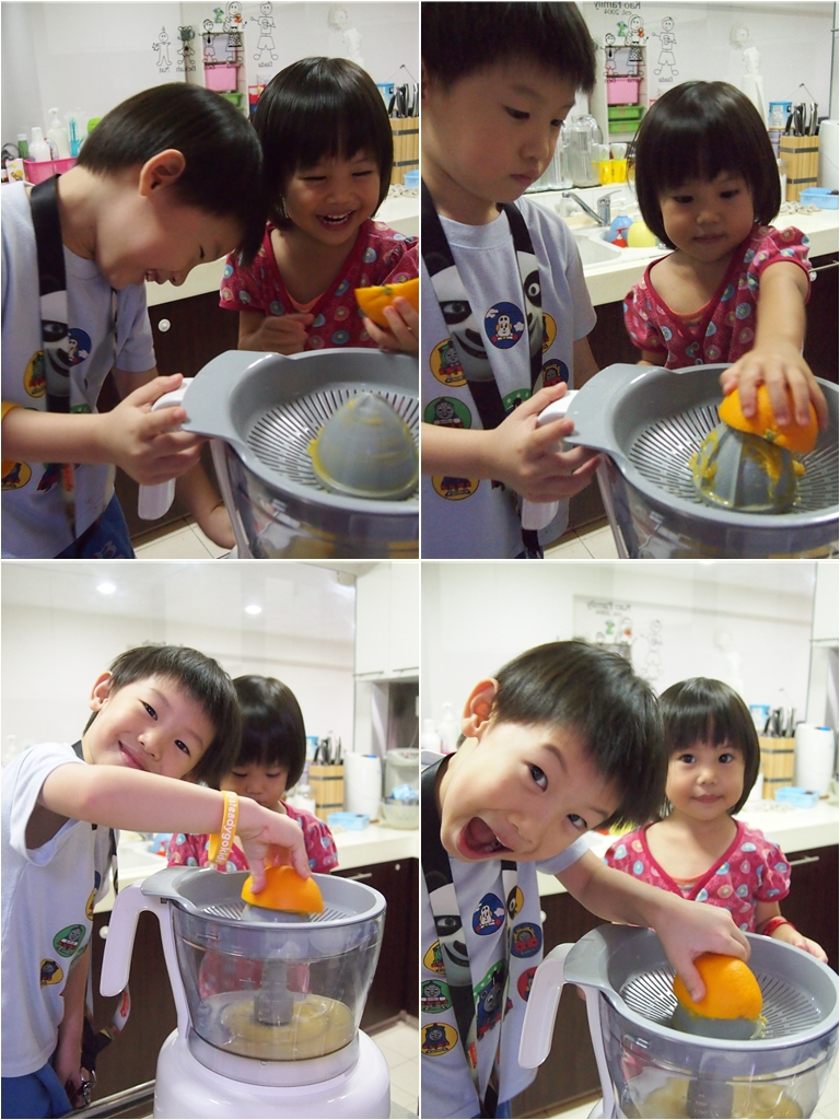 Juicing their own orange, and having fun!