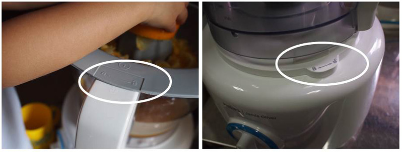 Safety lock feature: I'm pretty sure they were designed with busy parents who would rope in their kids for food prep in mind!