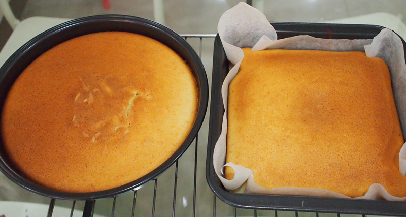 Hot milk cake baked