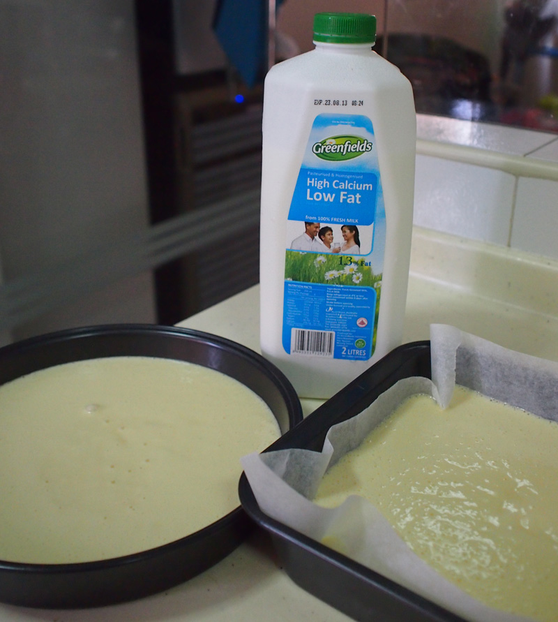 Hot milk cake with low fat milk