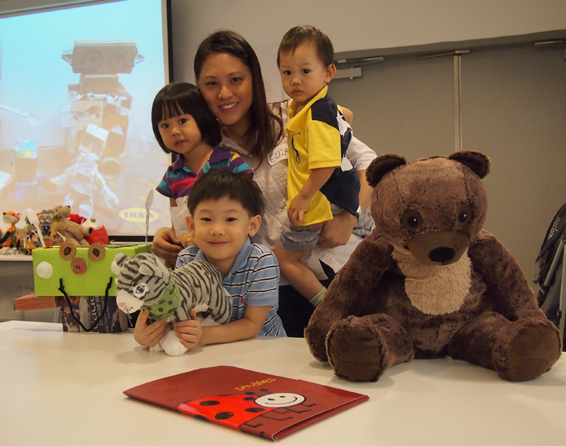 All of us at IKEA and our new friend, plus more new stuffed toy friends