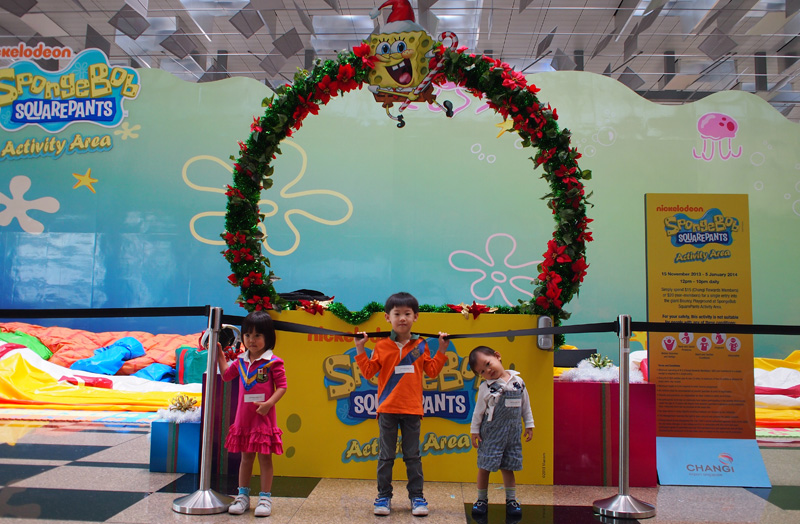 Before Bikini Bottom was inflated... there were three kiddos waiting!