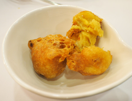 E'spuma Batter D24 Durian Fritters (SGD3.80)