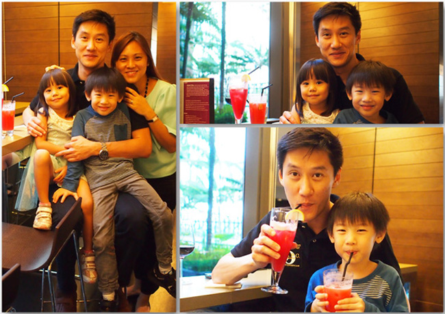 We sneaked out while the littlest was napping to have some snacks and drinks