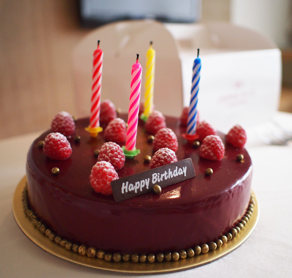 This was special delivery, arranged by the Marketing Manager, who thought it'd be nice to have a cake at check in