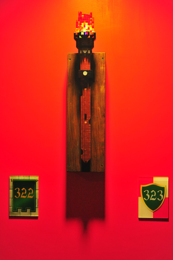 The entrance to the room