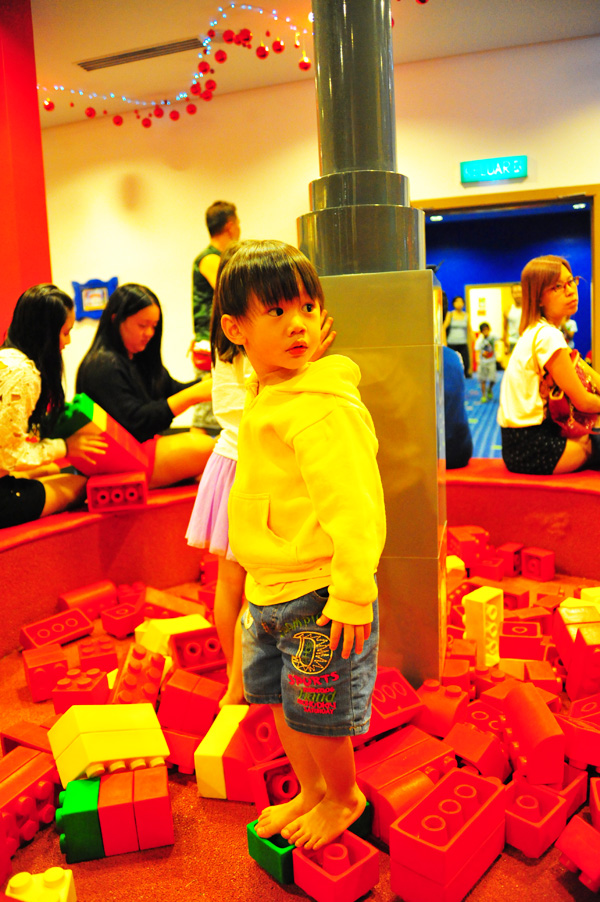 Stepping on soft Lego blocks