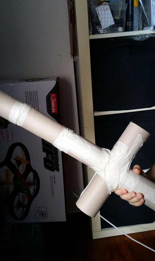And check out this sword - make entirely from toilet rolls!