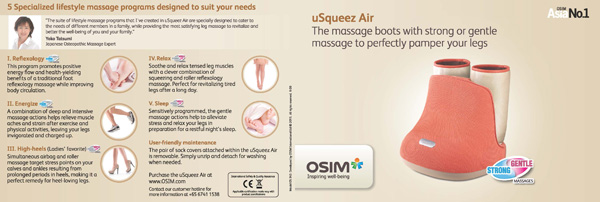 The 5 specialised lifestyle massage programmes designed by Yoko Tatsumi, Japanese Osteopathic Massage Expert