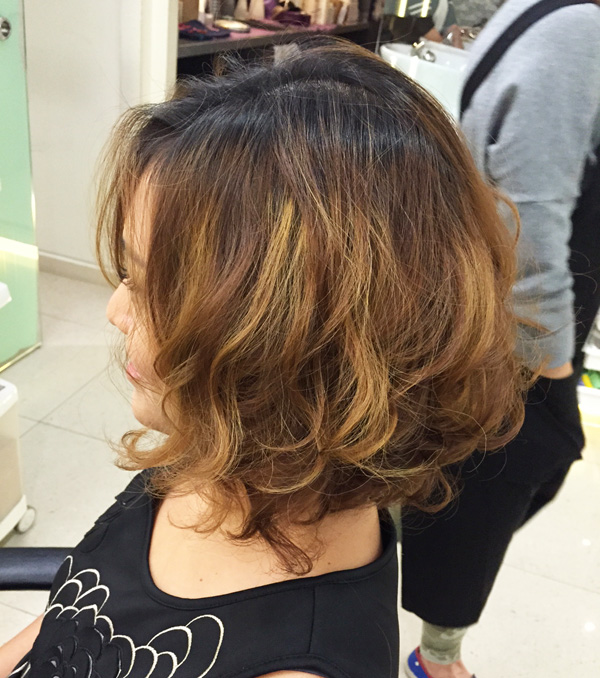 A soft perm at Mosche in December 2014